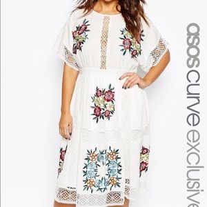 ASOS Curve Embroidered Dress